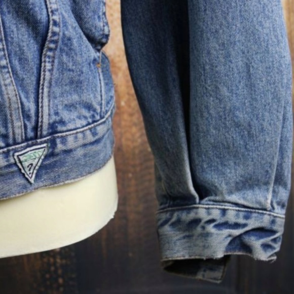 Guess Denim Jean Jacket Georges Marciano Large VTG - Picture 7 of 8